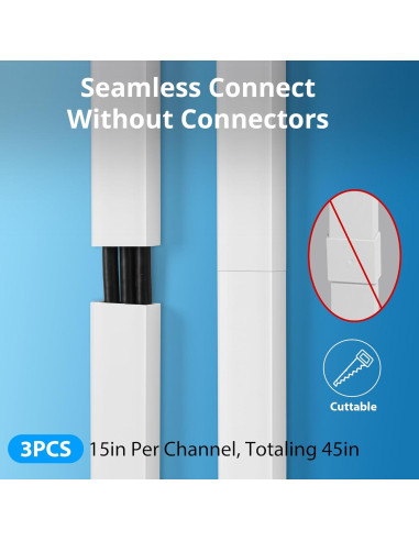 Cubierta de Cables ZhiYo 114,3 cm Blanca para 4 Cables