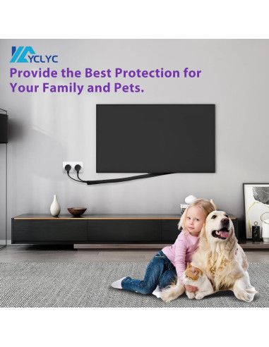 Manga de Gestión de Cables YCLYC 2.5m - 0.6cm Flexible Negra