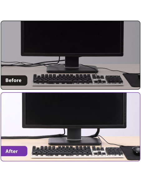 Manga de Gestión de Cables YCLYC 2.5m - 0.6cm Flexible Negra