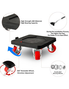 Carro de Mudanza DMLENGOIN MC-FRS01 4 Ruedas Alta Resistencia 2