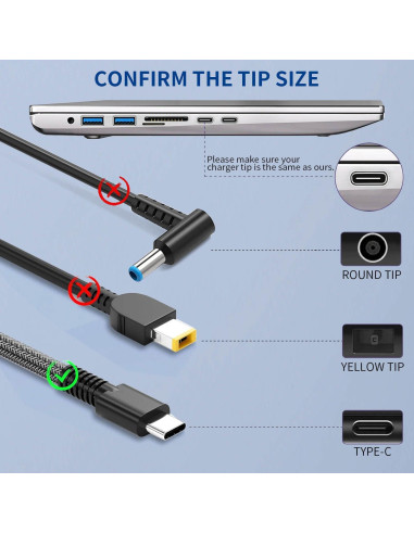 Cargador Laptop HP Slim 65W USB-C Adaptador Tipo C