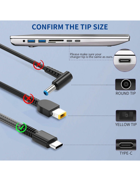 Cargador Laptop HP Slim 65W USB-C Adaptador Tipo C
