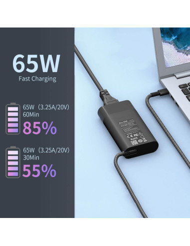 Cargador Laptop HP Slim 65W USB-C Adaptador Tipo C