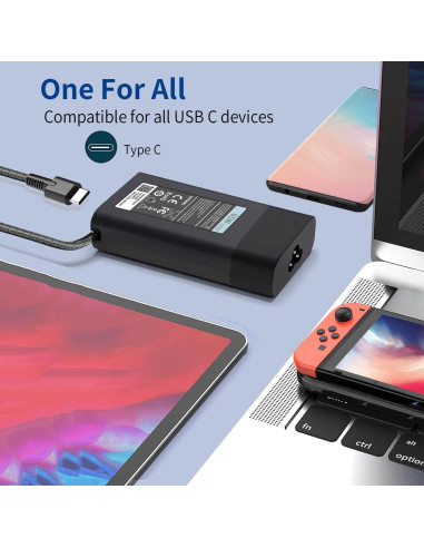 Cargador Laptop HP Slim 65W USB-C Adaptador Tipo C