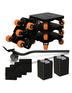 Juego de 4 deslizadores de muebles MouZie con ruedas 680 kg