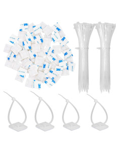 30 Montajes Adhesivos para Bridas Rythcraft 2" Nylon Blanco