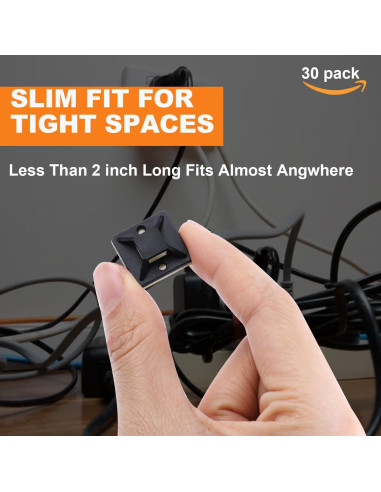 30 Montajes Adhesivos para Bridas Rythcraft 2" Nylon Blanco