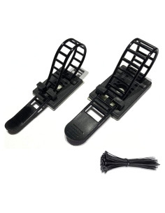 150 Piezas Soportes Adhesivos para Gestión de Cables Makarios