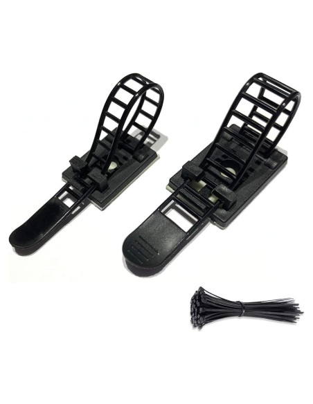 150 Piezas Soportes Adhesivos para Gestión de Cables Makarios