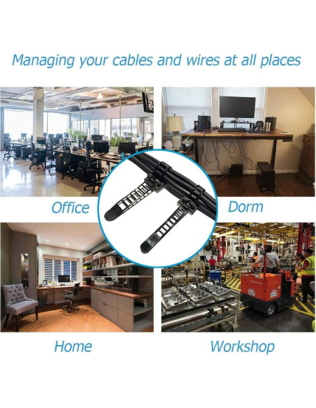 150 Piezas Soportes Adhesivos para Gestión de Cables Makarios