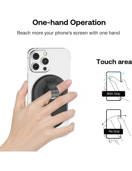 Agarre Magnético AUROX para iPhone 16 15 14 13 12 Transparente