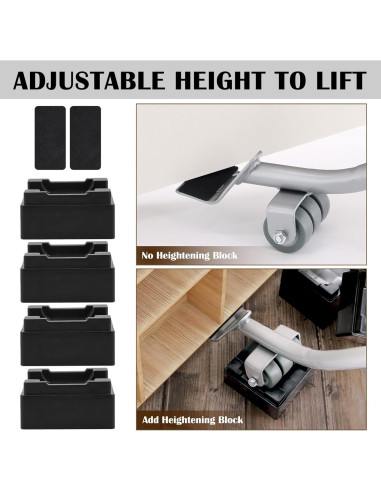 Elevador de Muebles VIOBEPASS con Ruedas y Bloques 0.85 kg