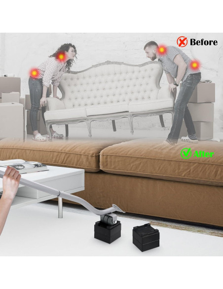 Elevador de Muebles VIOBEPASS con Ruedas y Bloques 0.85 kg Elevador de Muebles VIOBEPASS con Ruedas y Bloques 0.85 kg