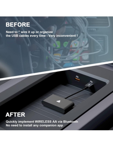 Adaptador Inalámbrico Android Auto AutuVone 2024 USB 5GHz