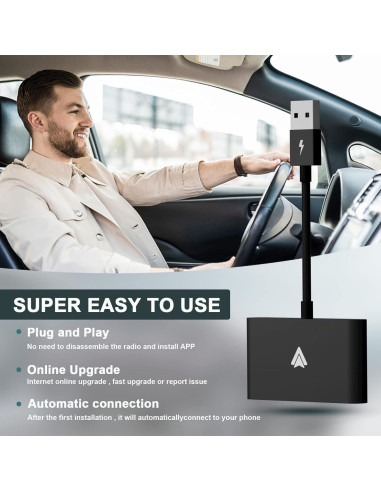 Adaptador Inalámbrico Android Auto AutuVone 2024 USB 5GHz