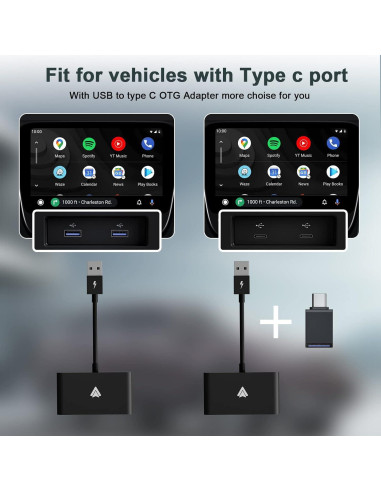 Adaptador Inalámbrico Android Auto AutuVone 2024 USB 5GHz