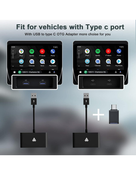 Adaptador Inalámbrico Android Auto AutuVone 2024 USB 5GHz