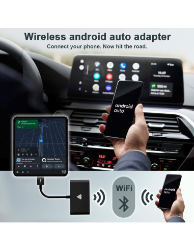 Adaptador Inalámbrico Android Auto AutuVone 2024 USB 5GHz