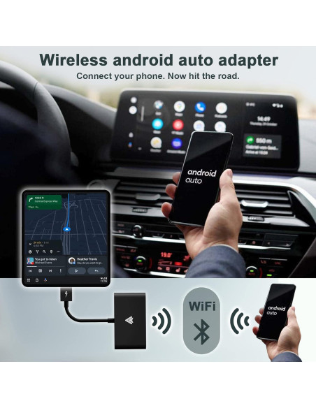 Adaptador Inalámbrico Android Auto AutuVone 2024 USB 5GHz