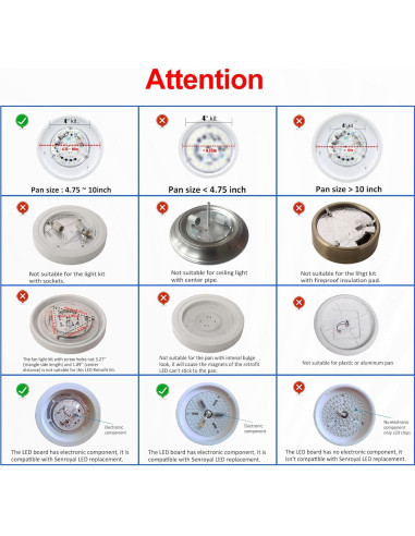 Luz LED para Ventilador de Techo Cooper 18W 6000K Regulable