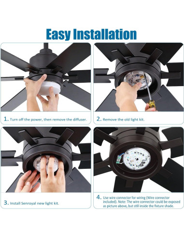 Luz LED para Ventilador de Techo Cooper 18W 6000K Regulable