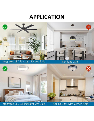 Luz LED para Ventilador de Techo Cooper 18W 6000K Regulable