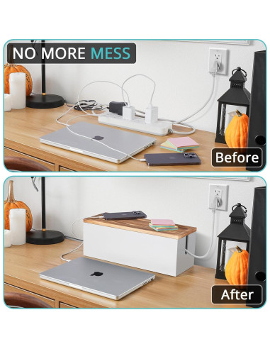 Caja Organizadora de Cables Bivvclaz Blanca 37.5x14.1 cm