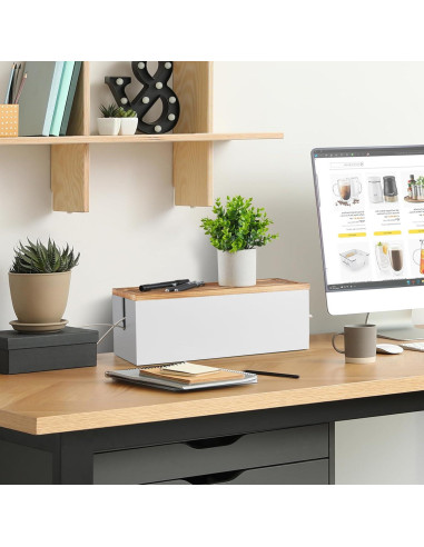 Caja Organizadora de Cables Bivvclaz Blanca 37.5x14.1 cm