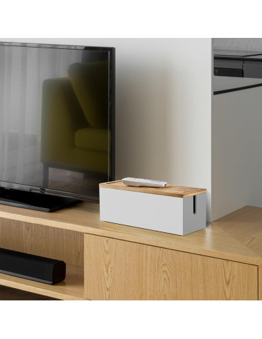 Caja Organizadora de Cables Bivvclaz Blanca 37.5x14.1 cm