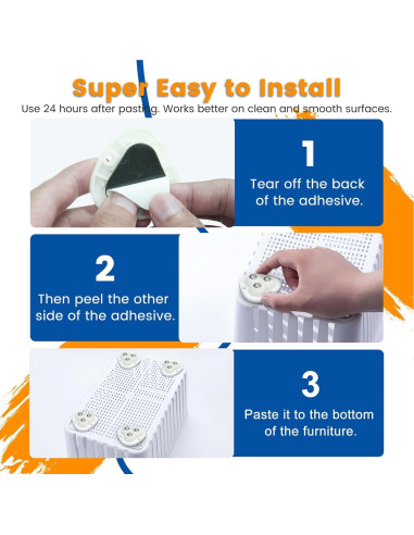 Ruedas Autoadhesivas TRVL FIELDER 8 PCS 360 para Muebles