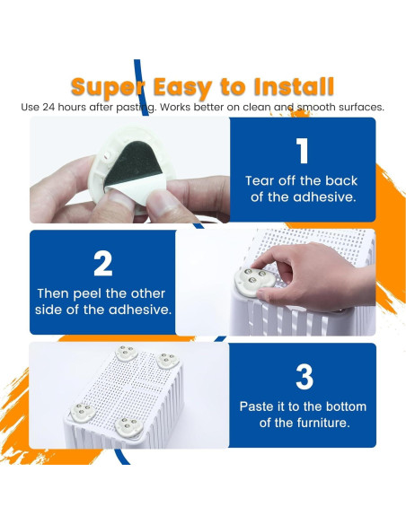 Ruedas Autoadhesivas TRVL FIELDER 8 PCS 360 para Muebles