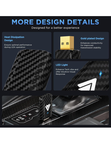 Adaptador Inalámbrico Android Auto MSXTTLY U2A-L9 Carbono