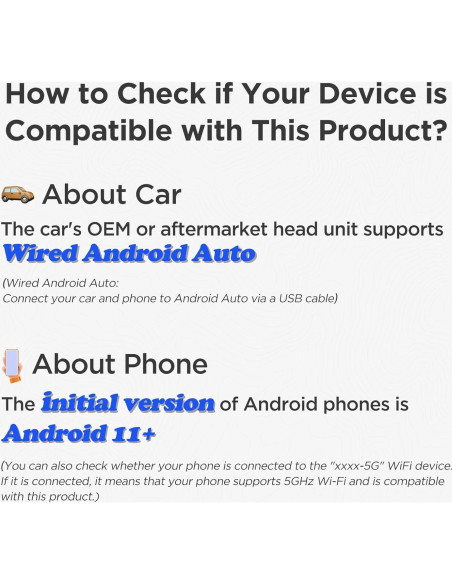 Adaptador Inalámbrico Android Auto MSXTTLY U2A-L9 Carbono