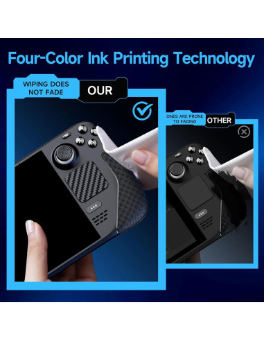 Pegatinas Antideslizantes JINGDU para Steam Deck - Negro