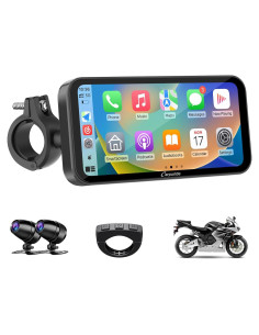 Pantalla GPS Carpuride W603D para moto 6.3" HD, CarPlay