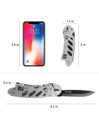 Llave Multiherramienta DPNAO 7 en 1 Plegable de Acero Inoxidable