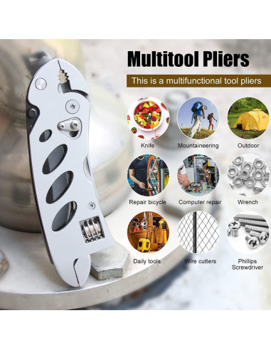 Llave Multiherramienta DPNAO 7 en 1 Plegable de Acero Inoxidable