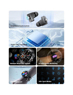 Reloj Inteligente ATEVIX GT95 con Auriculares Bluetooth 2