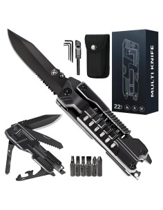 Cuchillo de bolsillo Titorld LJD001 21 en 1 para camping