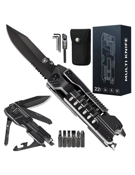 Cuchillo de bolsillo Titorld LJD001 21 en 1 para camping