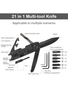 Cuchillo de bolsillo Titorld LJD001 21 en 1 para camping 2
