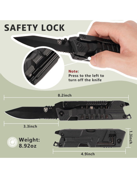 Cuchillo de bolsillo Titorld LJD001 21 en 1 para camping