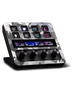 MightySkins Piel Brillante para Elgato Stream Deck + Mono Camo