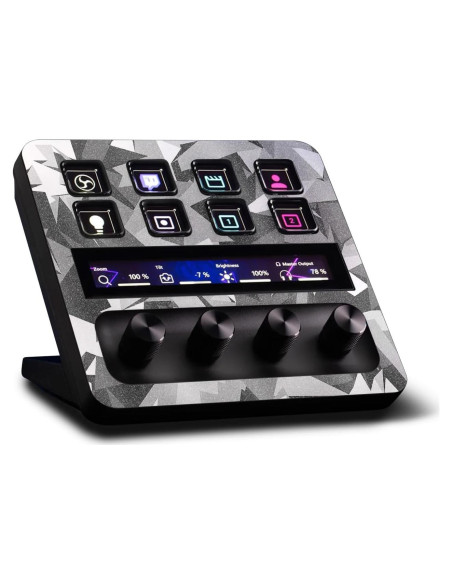 MightySkins Piel Brillante para Elgato Stream Deck + Mono Camo