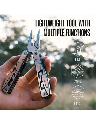 Alicate Multiherramienta Hayvenhurst 12 en 1 Acero Inoxidable