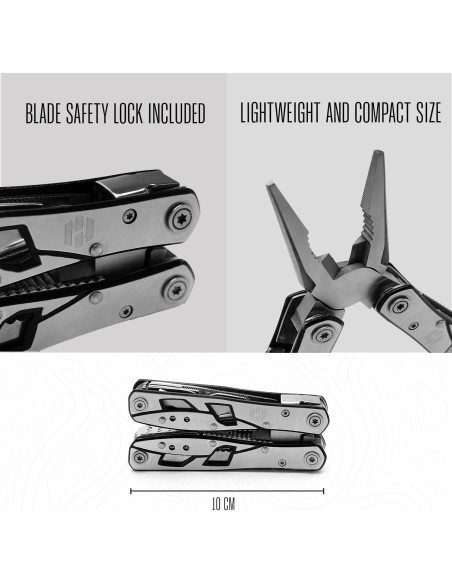 Alicate Multiherramienta Hayvenhurst 12 en 1 Acero Inoxidable