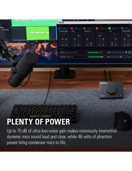 Elgato Wave XLR - Interfaz de Audio USB-C con Preamp 75 dB