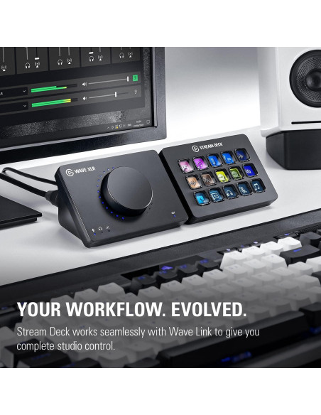 Elgato Wave XLR - Interfaz de Audio USB-C con Preamp 75 dB