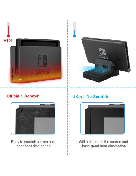 Dock de Carga Ukor para Nintendo Switch - HDMI y USB 3.0