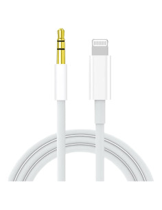 Cable Aux para iPhone Seulliya Lightning a 3.5mm Blanco